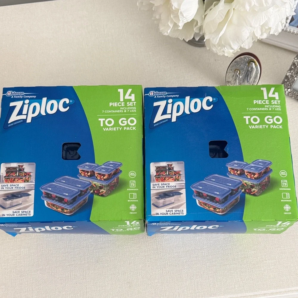 2 NEW Ziploc To Go Variety Pack - 14-Piece Set